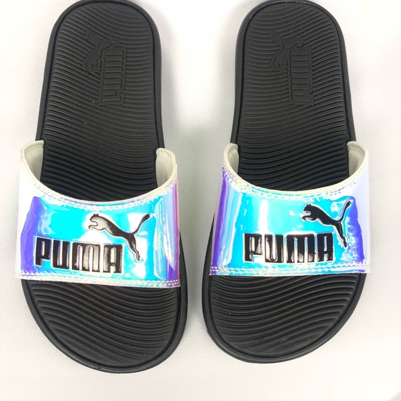 iridescent puma slides